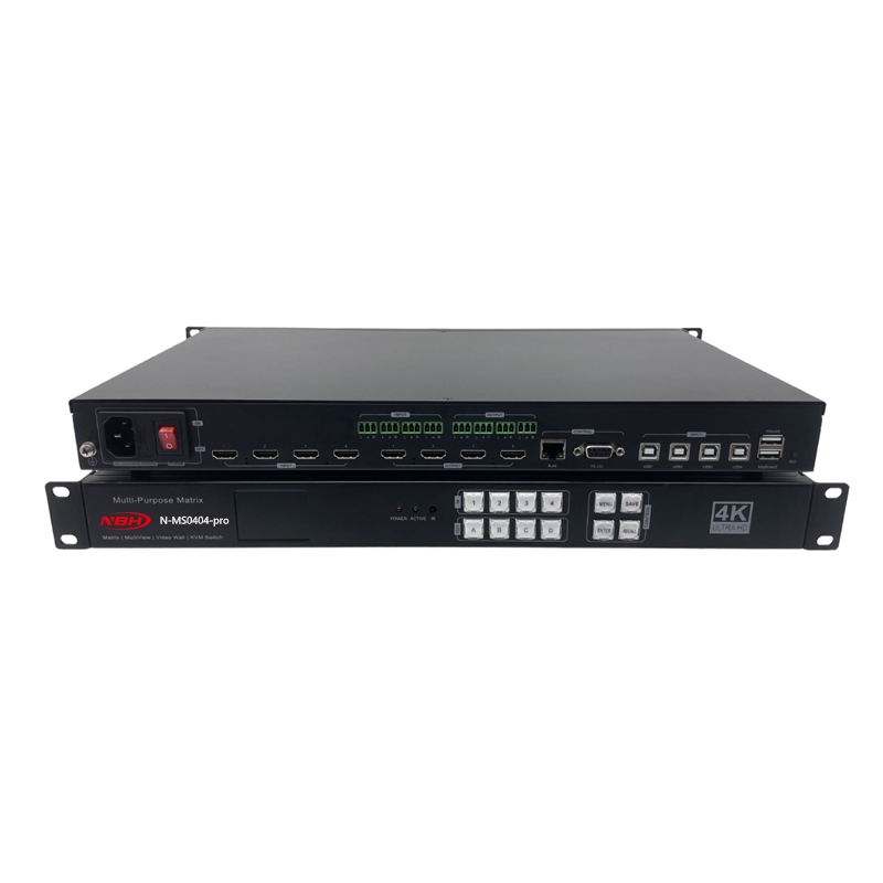 4路4K60固化式无缝矩阵（输入输出带音频接口）N-MS04